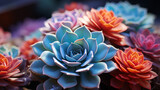 A closeup of a vivid, intricate succulent plants adds natural flair to any design.
