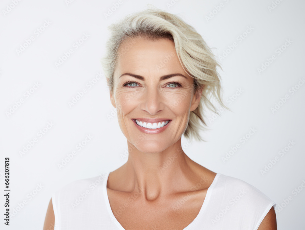 A portrait of a smiling character showing teeth
A portrait of a smiling character showing teeth
