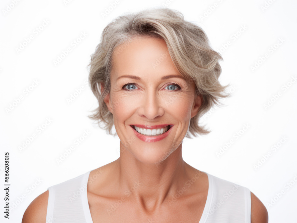 A portrait of a smiling character showing teeth
A portrait of a smiling character showing teeth