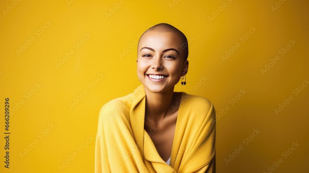 Portrait of an optimistic woman with cancer Portrait of an optimistic woman with cancer