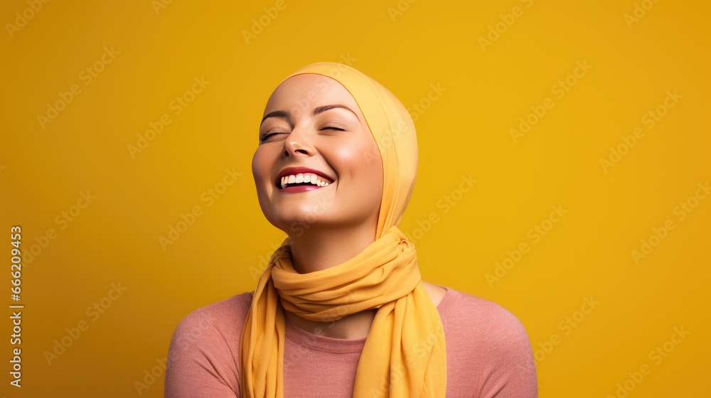Portrait of an optimistic woman with cancer Portrait of an optimistic woman with cancer
