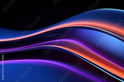 abstract wavy purple and blue gradient curves fluid waves background