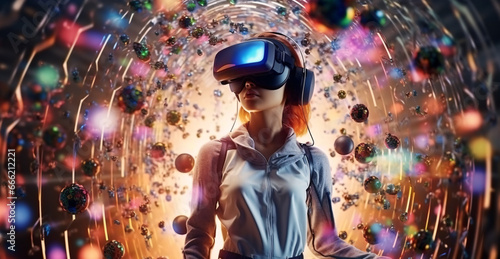 Players can virtually explore a digital world of games and entertainment using AR and VR technology.
