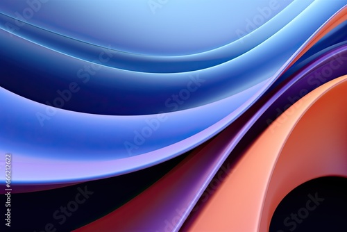 abstract wavy purple and blue gradient curves fluid waves background