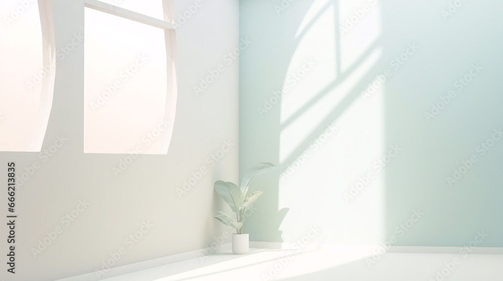 Abstract pastel background perfect for showcasing products, bathed in gentle light with intricate shadows from the nearby window.. Abstract pastel background perfect for showcasing products, bathed in gentle light with intricate shadows from the nearby window..