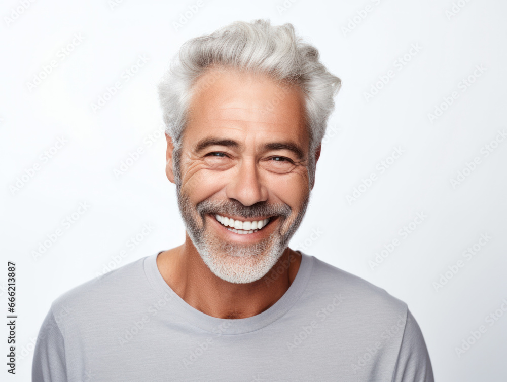 A portrait of a smiling character showing teeth
A portrait of a smiling character showing teeth