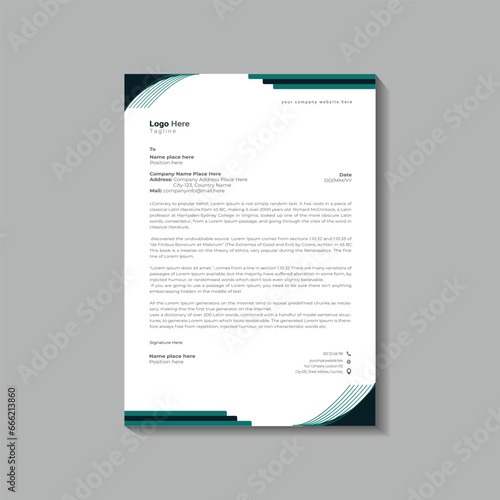 Modern and business letterhead design template 