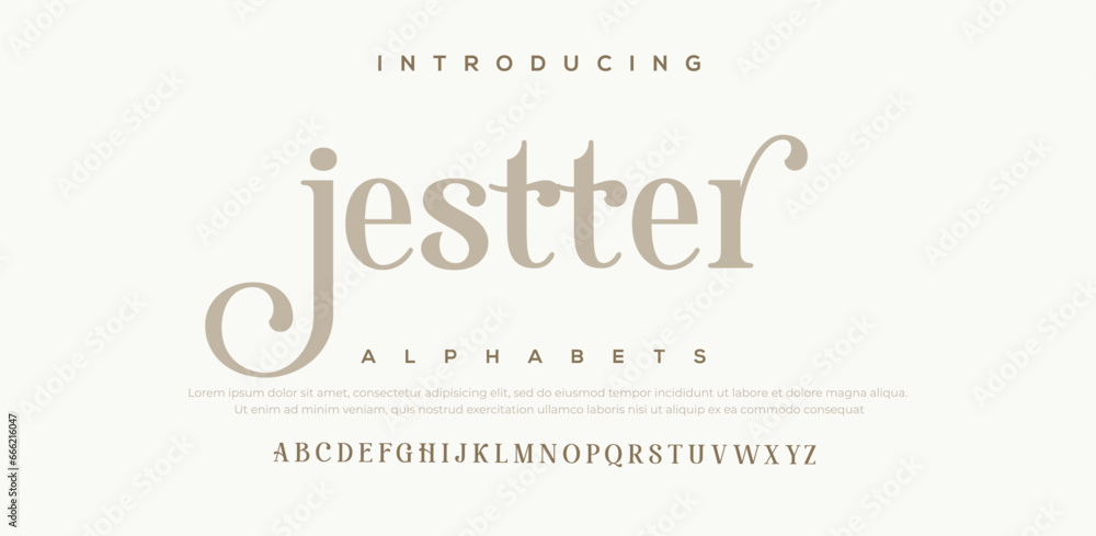 JESTTER Modern abstract digital alphabet font. Minimal technology typography, Creative urban sport fashion futuristic font and with numbers. vector illustration