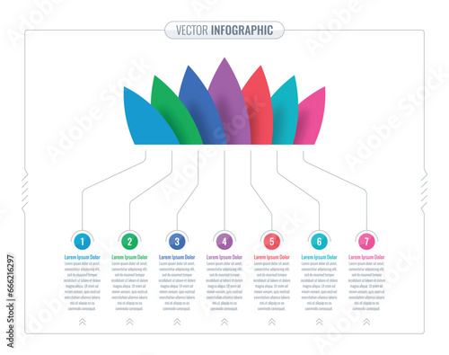 seven options web, internet, annual report template. business infographic template