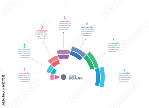 seven steps informational template. internet, web, annual report, magazine information template. business infographic template