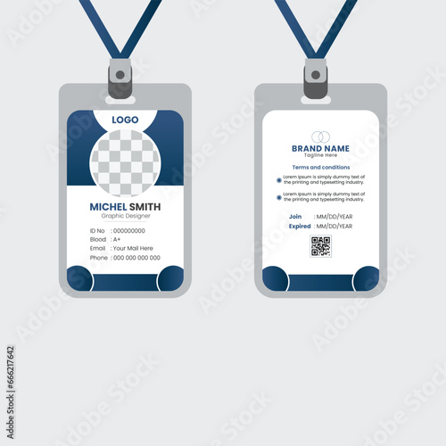 PrintA bundle of 1 templates of different colors Id  card   template, modern Id card design template, 
abstract Id card and creative design, IT company post card and editable vector template
