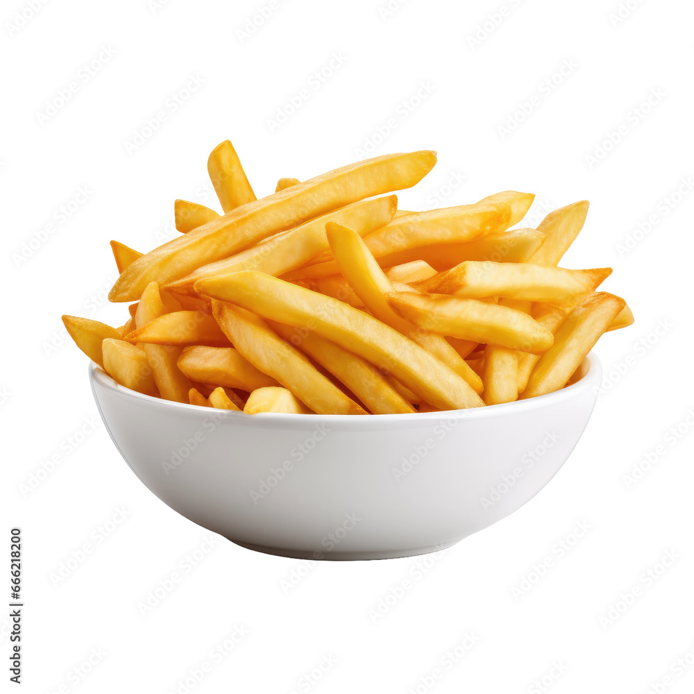French fries on transparent background French fries on transparent background