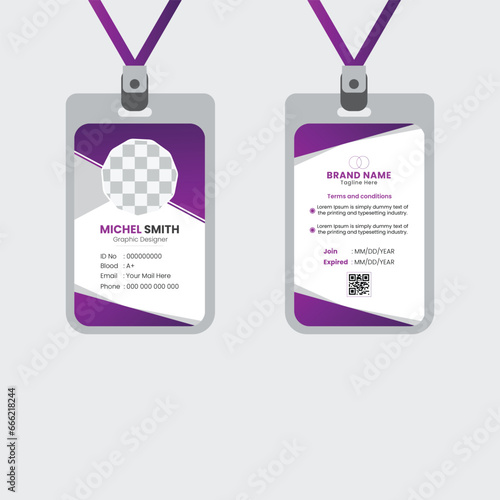 PrintA bundle of 1 templates of different colors Id  card   template, modern Id card design template, 
abstract Id card and creative design, IT company post card and editable vector template