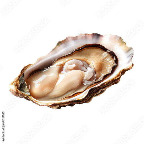 Fresh oyster on transparent background