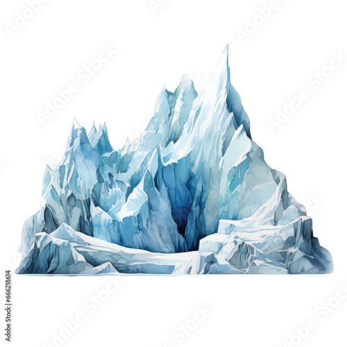 Glacier on transparent background © Nazmus