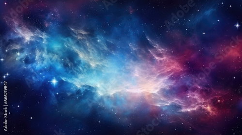Colorful space galaxy cloud nebula with a starry night cosmos. Astronomy and universe science concept. Supernova background wallpaper.