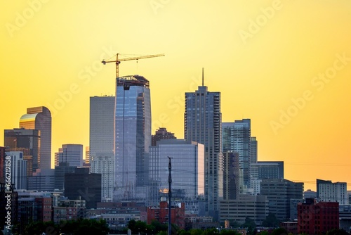 4K Image  Denver  Colorado Skyline at Mesmerizing Dawn