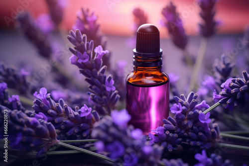 Lavender and essential oil  Generative AI