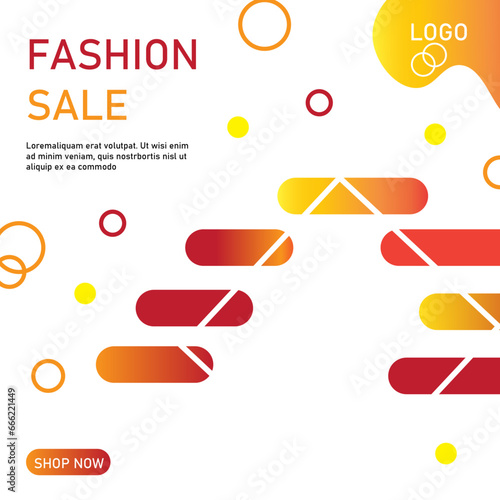 Sale template abstract background with circles photo