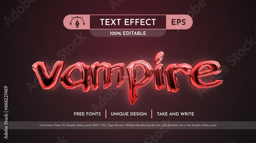 Vampire - Editable Text Effect, Font Style
