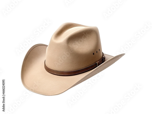Cowboy Hat Isolated on Transparent Background. Rodeo horse style.