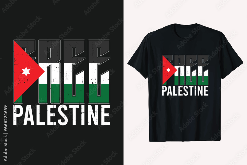 free palestine custom typography t-shirt design graphic. palestine t