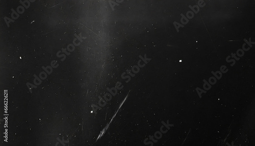 Dust and scratches design, aged photo editor layer, black grunge abstract background, white dust and scratches on a black background