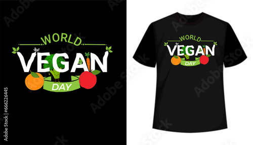 world vegan day Vector T-shirt Design vector 