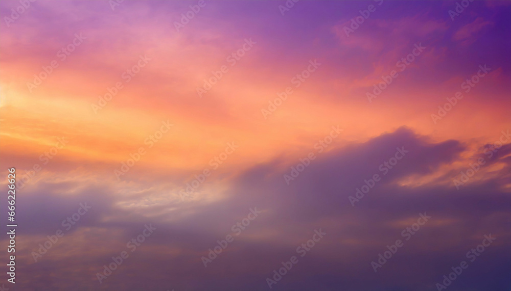 Abstract sunset background with orange and light purple hues