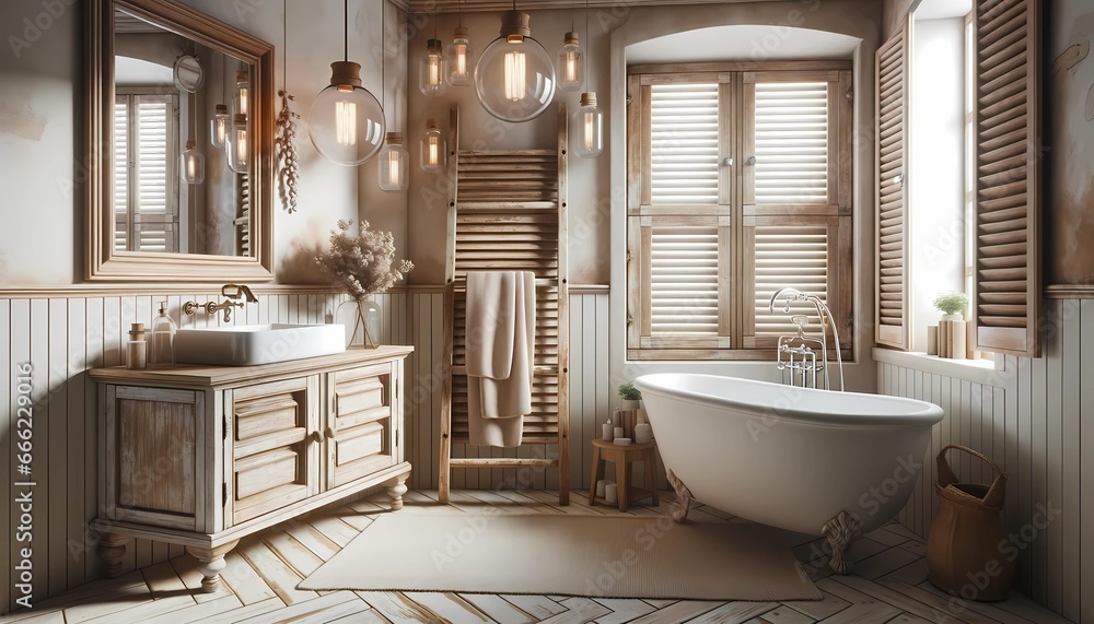 Rustic-Styled Bathroom Rustic-Styled Bathroom