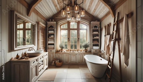 Rustic-Styled Bathroom