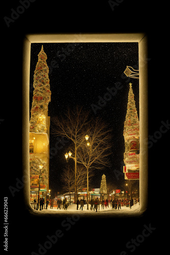 クリスマスの風景　　ジェネレーティブ AI 