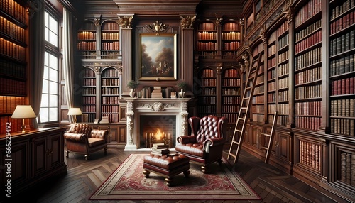 Sophisticated Home Library