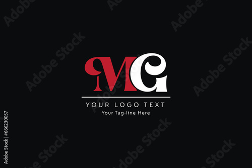 MG Letter Logo Design. Initial letters MG logo icon. Abstract letter MG M G minimal logo design template. M G letter design vector with black colors. mg logo.