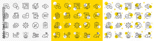 Outline Cobalamin vitamin, Yoga balance and Square area line icons pack for web with Medical drugs, Augmented reality, Report line icon. Success business, 360 degrees, Ethics pictogram icon. Vector