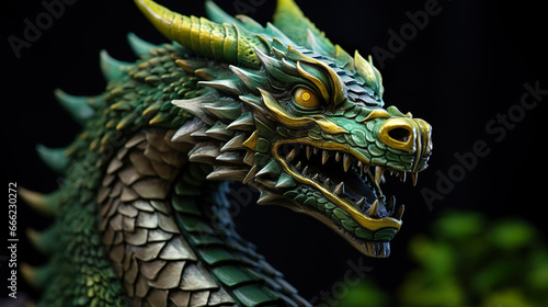 Chinese Happy New Year 2024. Year of the Green Dragon. © vetre