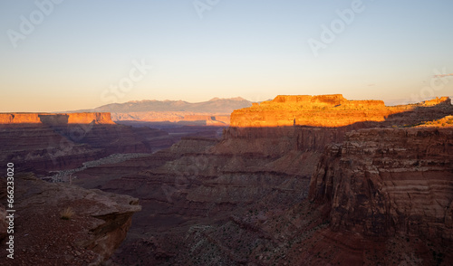 Sunset hits the rock utah 