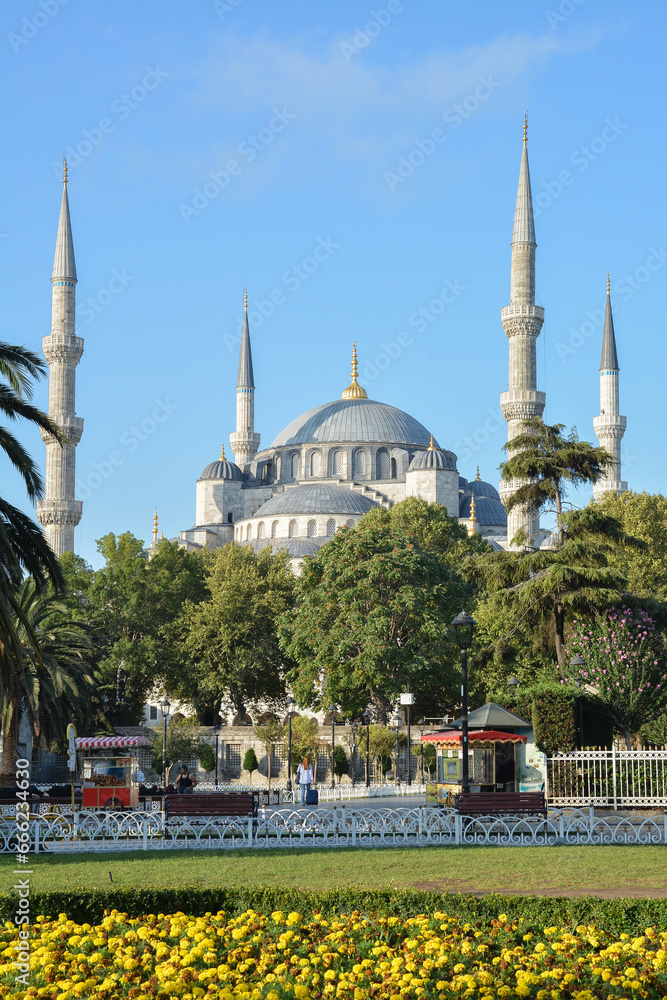Sultanahmet Square in Istanbul, Blue Mosque.