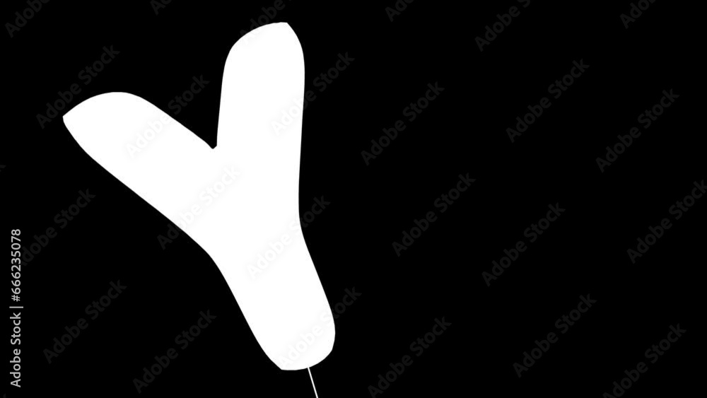 3d baloon letter animation with black matte 3d baloon letter animation with black matte