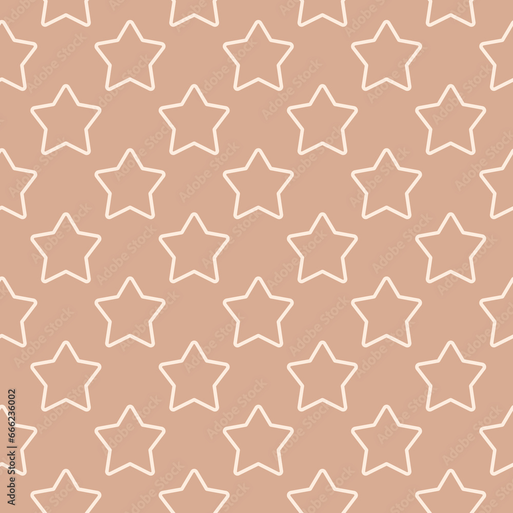 Naklejka premium Seamless pattern with beige stars