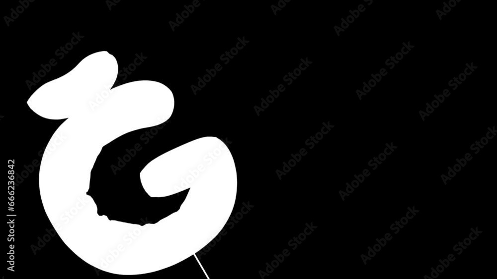 3d baloon letter animation with black matte 3d baloon letter animation with black matte