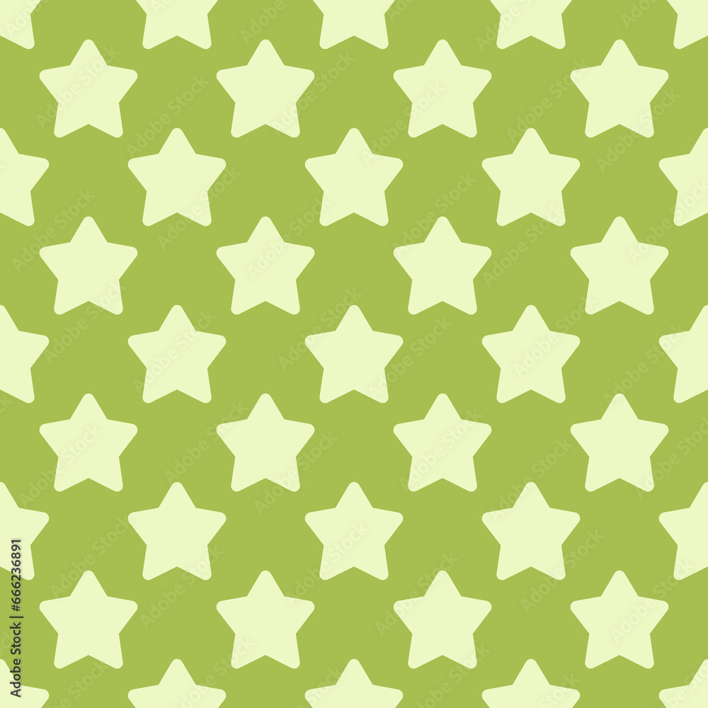 Seamless pattern with green stars Seamless pattern with green stars
