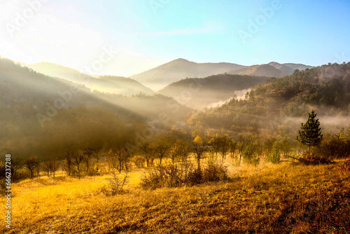 Morning mountain landscape. HDR Image (High Dynamic Range).
