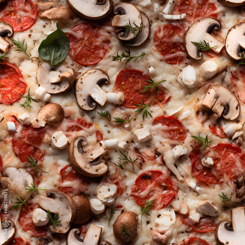 Mushrooms recipe texture pizza pattern seamless