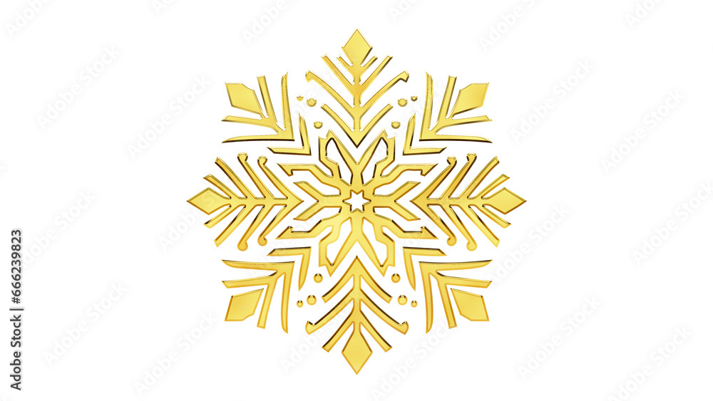 golden winter season christmas snowflake transparent png or golden snowflake icon isolated on white