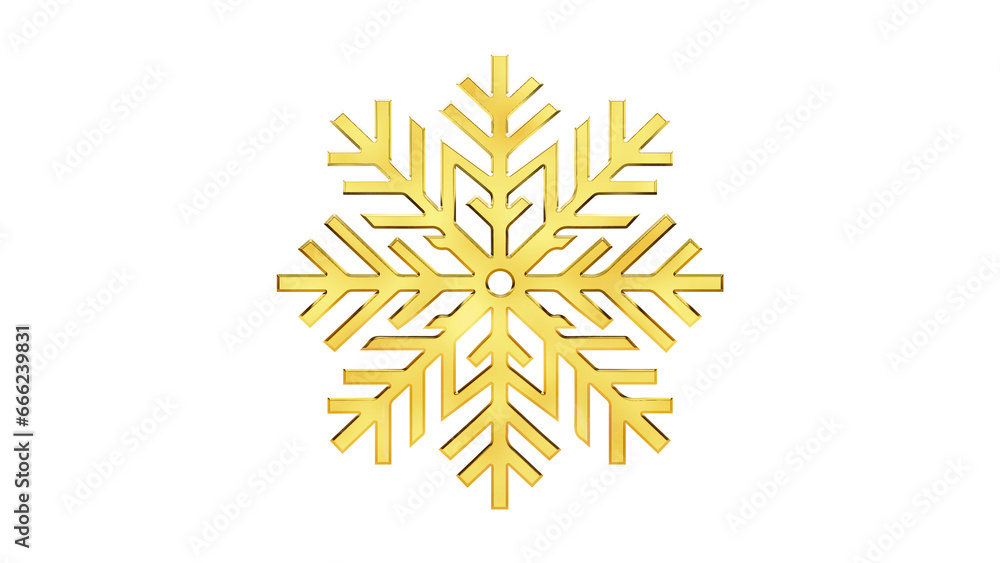 golden winter season christmas snowflake transparent png or golden snowflake icon isolated on white
