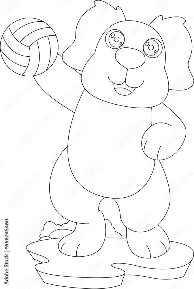 Dog Volleyball player Volleyball Sports Animal Vector Graphic Dog Volleyball player Volleyball Sports Animal Vector Graphic