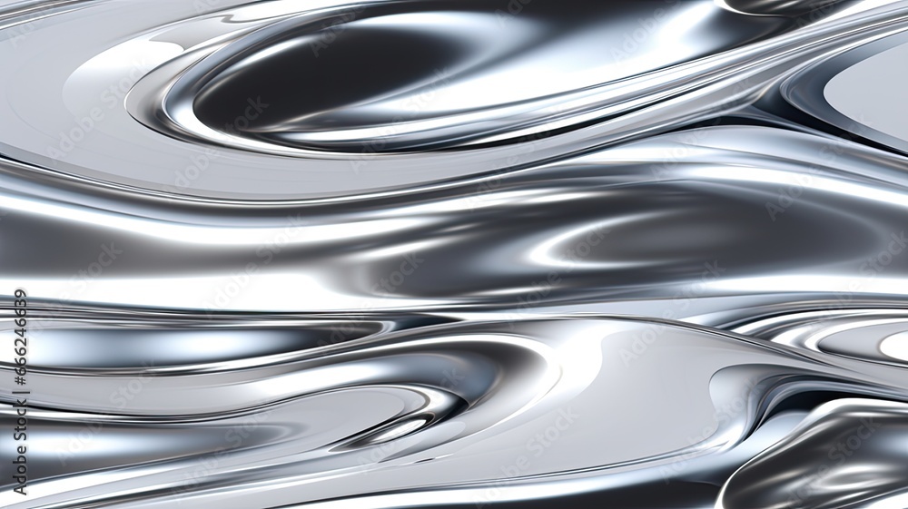 a glossy silver metal surface with a fluid chrome mirror effect, creating an exquisite water-like backdrop. SEAMLESS PATTERN. SEAMLESS WALLPAPER. a glossy silver metal surface with a fluid chrome mirror effect, creating an exquisite water-like backdrop. SEAMLESS PATTERN. SEAMLESS WALLPAPER.
