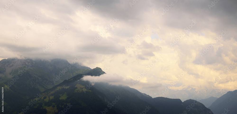Mountainous Landscape In Cloudy Weather