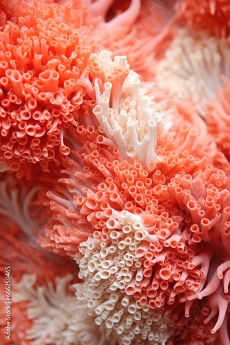  Porous Coral Close-up  An image showcasing the fine details of the bumpy  porous texture in coral. 